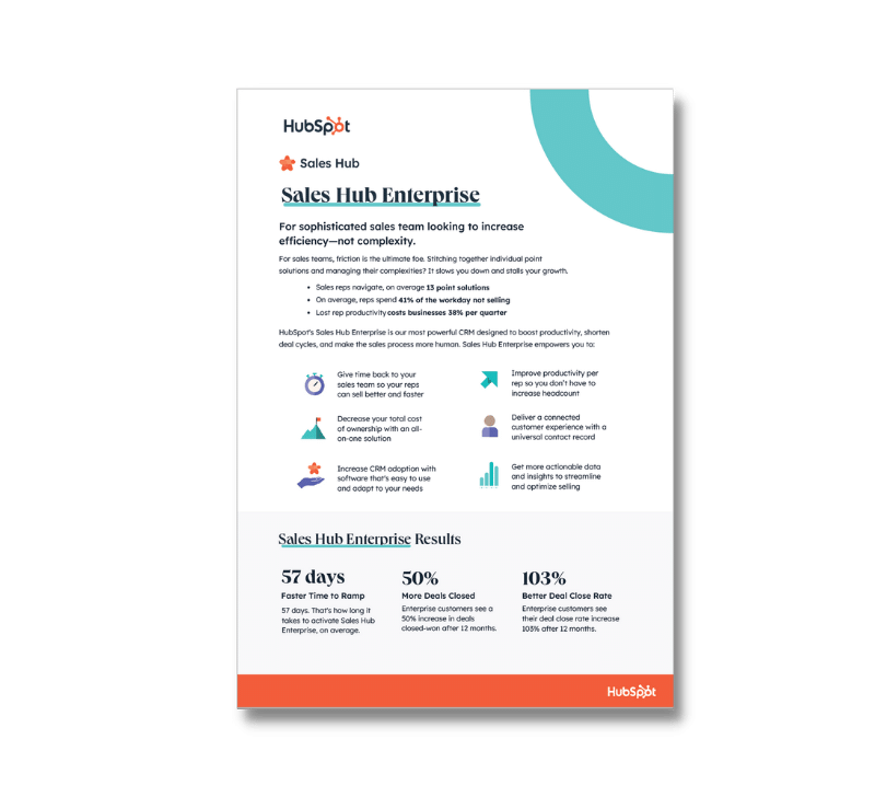 Sales Hub Enterprise Info Sheet